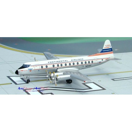 Plane metal model - Continental Airlines Viscount 800 N241V Delivery Colours