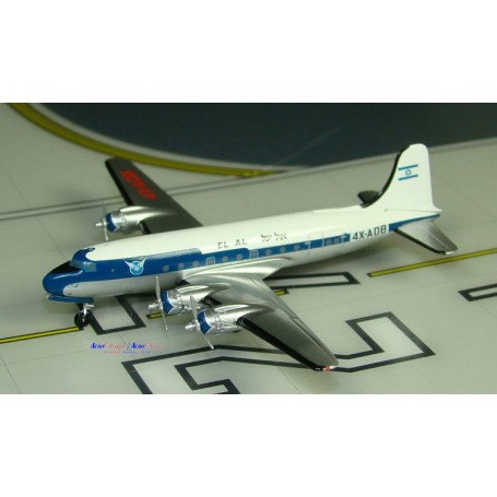 Plane metal model - EL AL Douglas DC-4 4X-ADB (combi version)