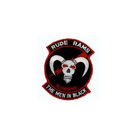 Embroidered patch - Rude Rams - The men in black - Patche 11x8.5cm