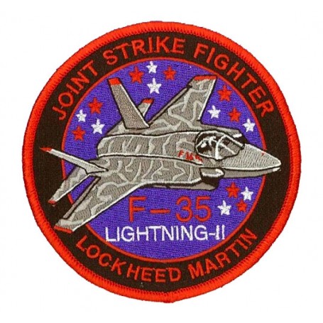 Embroidered patch - Joint Strike fighter F-35 Lightning II. Patche 10cm