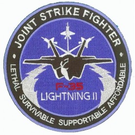 Embroidered patch - Joint Strike Fighter F-35  Lightning II - Patche 10cm