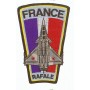 Embroidered patch - Rafale + drapeau French . Patche trapèze H12.5cm