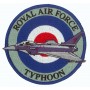 Embroidered patch - Royal Air Force Typhoon. Patche 10cm