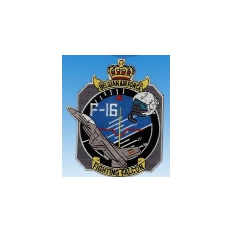 Embroidered patch - F-16 Fighting Falcon Belgian Air Force  - Patche 13x11cm