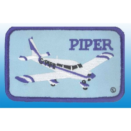 Piper plane - Ecusson rectangle - 11X6cm