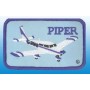 Embroidered patch - Piper plane - Patche rectangle - 11X6cm