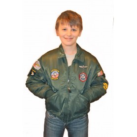 Blouson Pilote Top-Gun Kid - Vert CWUKID-V