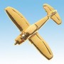 Cap 10 Avion 3D dor� 22k / pin's - DJH CC001-023