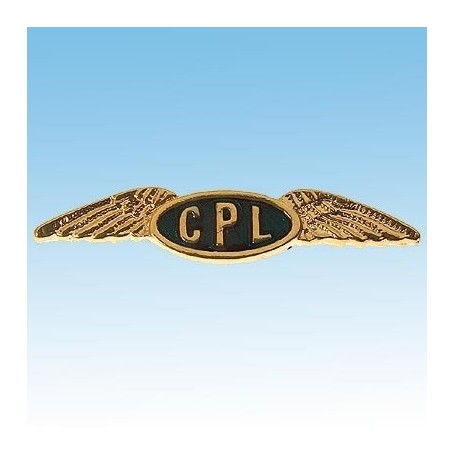 CPL Commercial  Pilot Wings - dor� 22k / pin's - DJH CC001-300