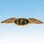 CPL Commercial  Pilot Wings - dor� 22k / pin's - DJH CC001-300