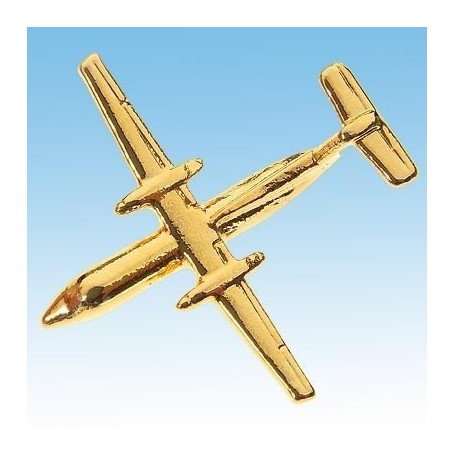 Dash 8 Avion 3D dor� 22k / pin's - DJH CC001-026