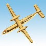 Dash 8 Avion 3D dor� 22k / pin's - DJH CC001-026