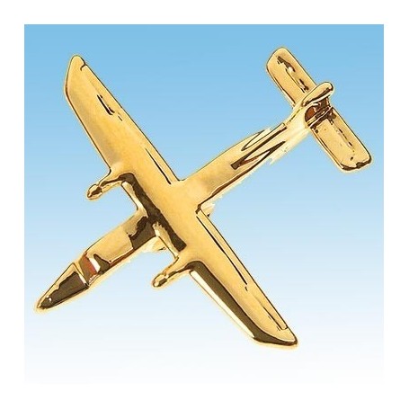 Dornier 228 Avion 3D dor� 22k / pin's - DJH CC001-70