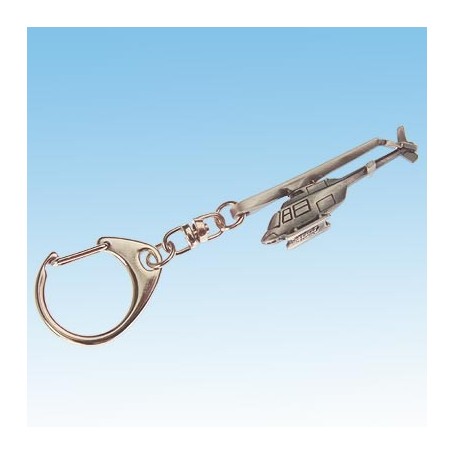 Bell 206 Jetranger Porte Clef - Key ring pewter 3D finition �tain - D CC010-4