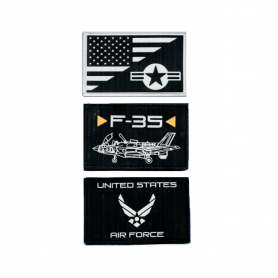 lot 3 patchs USAF - PVC velcro Patch1106-v